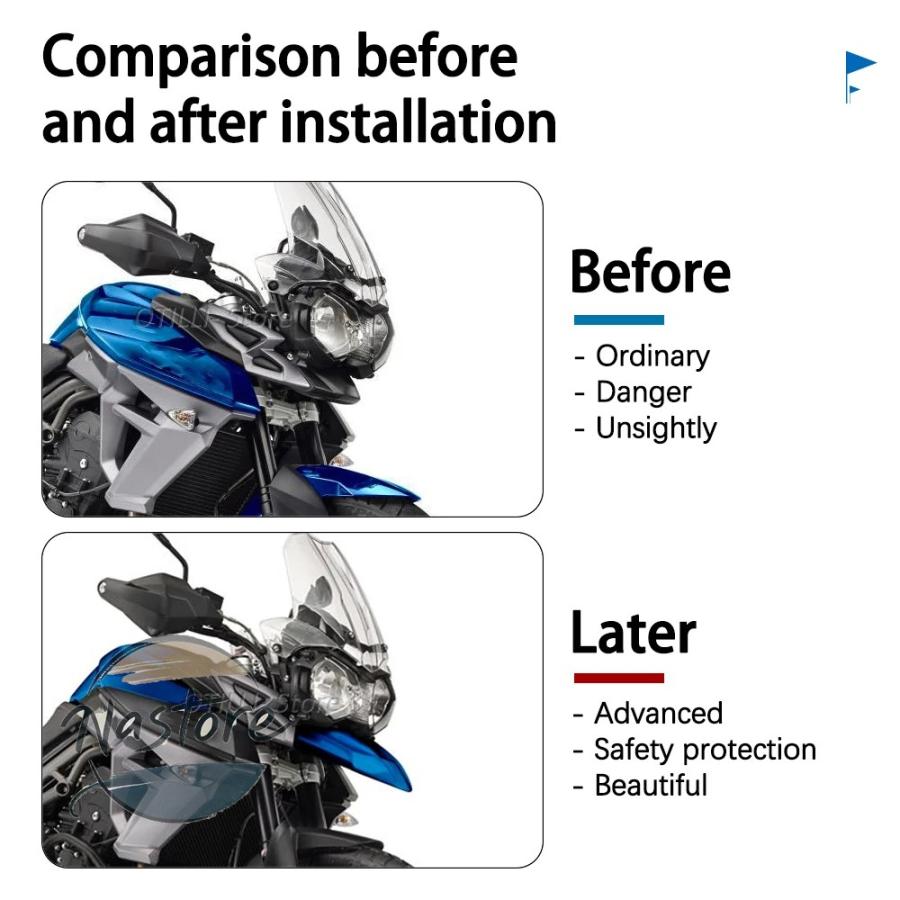 並行輸入品 バイク カバー フェンダー ホイール tiger 800 フロントビーク 延長 カスタムパーツ 部品 アクセサリーの画像