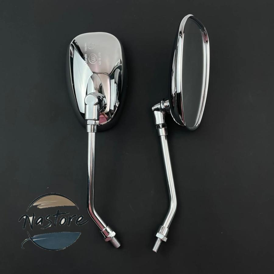 並行輸入品 xjr400 ヤマハ バイク ミラー 10mm vmax12 vmax 1200 xjr1200 xjr1300 xv125 xv400 dolphin 250 カスタムパーツ 部品 アクセサリーの画像