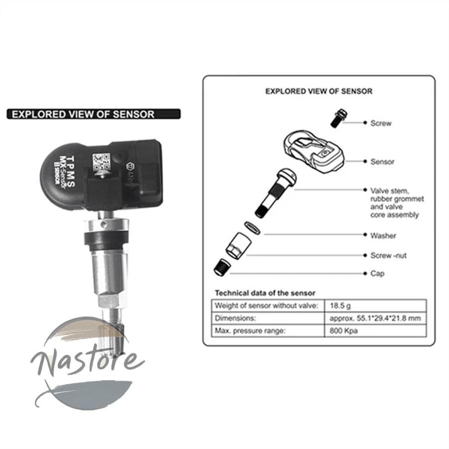 並行輸入品 its600 2 in 1タイヤエア圧センサー tpms mxセンサー 315mhz 433mhz autelツールモニターts408ts508 8個 部品 カスタムパーツ アクセサリー | ブランド登録なし | 02