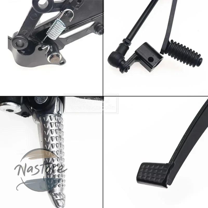 並行輸入品 z250 バイク ペダル フロント カワサキ ニンジャ フットレスト シフトレバー 300 250 r z300 ex250 ex300 フットペグ カスタムパーツ 部品の画像