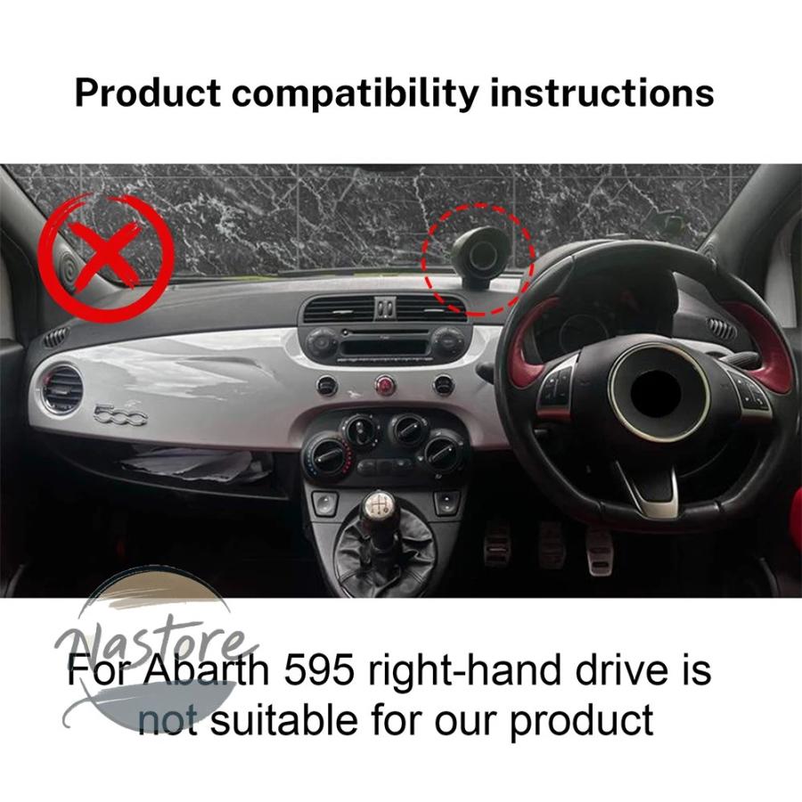 Parasole Auto Per Fiat 500 E Abarth 595 - Parasole Pieghevole Per Parabrezza, Blocca Raggi UV E Calore - Foto 4