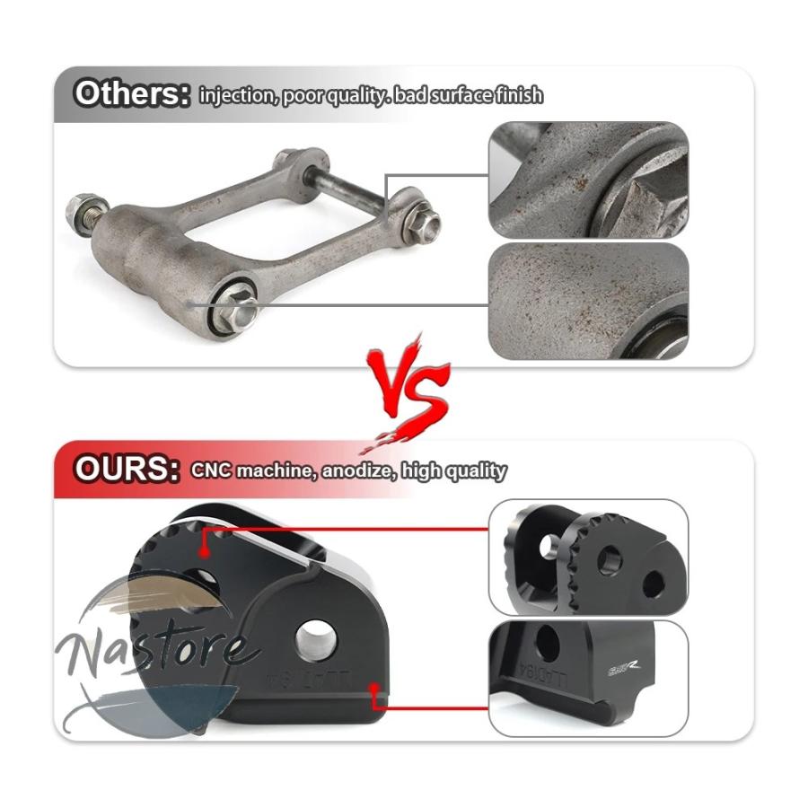 並行輸入品 BMW バイク 部品 カスタムパーツ アクセサリー rear suspension lowering links kit g310r g310gs 2017-20 2021 2022 2024 g 310 r gs aluminum_5