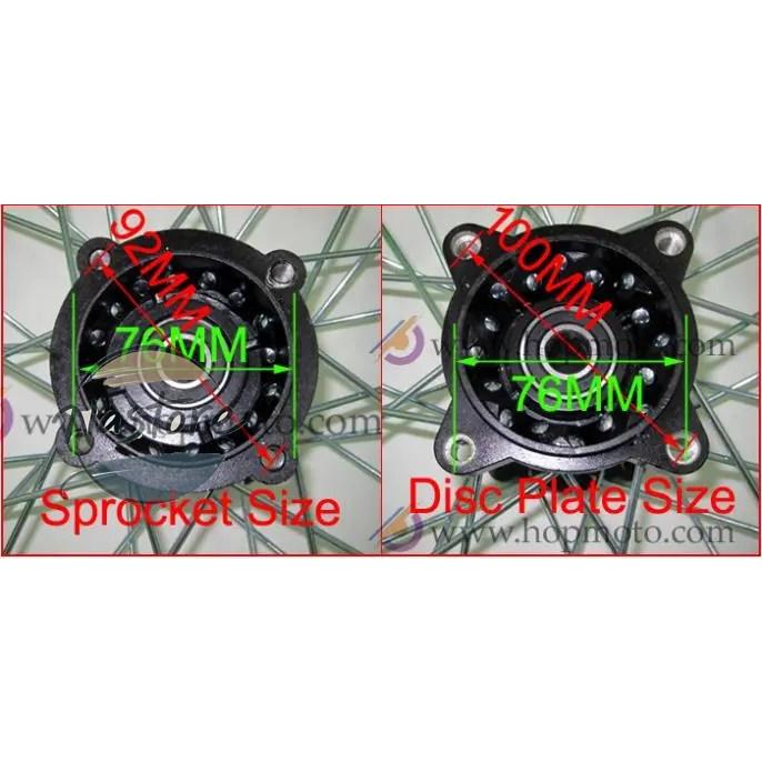 並行輸入品 1.60x 17 inch rear rims aluminum alloy disc plate wheel 1.60 x 17インチinch for klx crf kayo apollo bse pit bike dit 部品 カスタムパーツ_13
