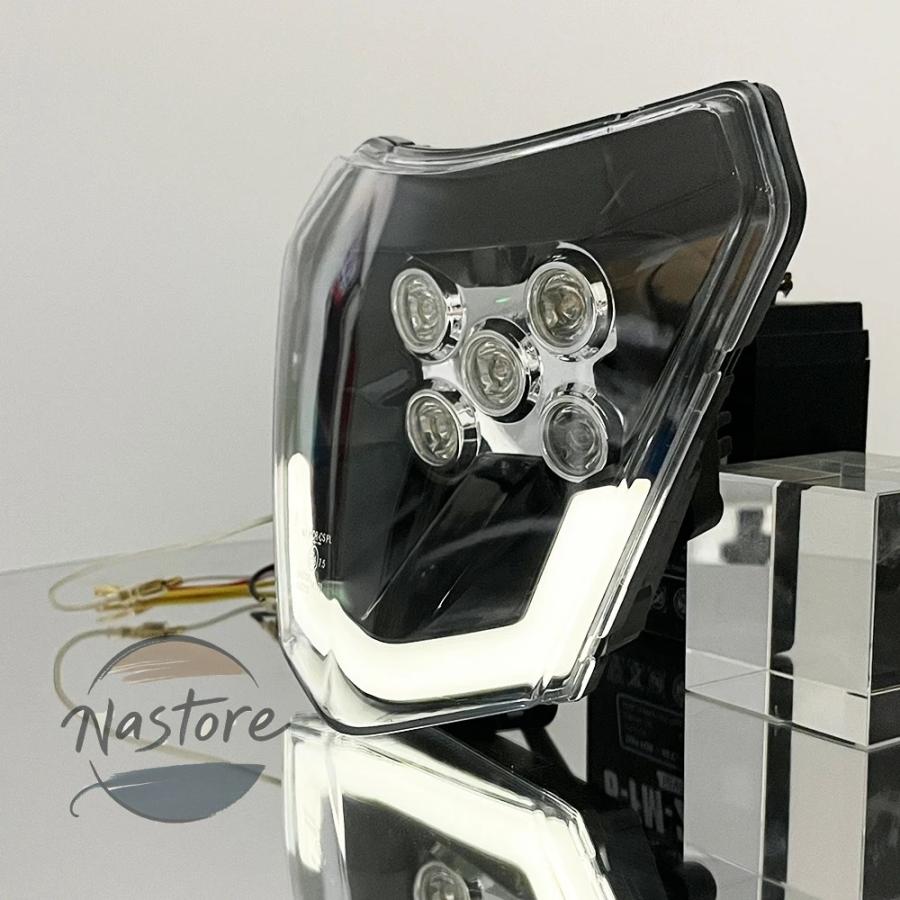 並行輸入品 バイク ヘッドライト ヘッド ライト プレート led フェアリング モトクロス 汚れ 超 エンデューロ ktm exc sx mx 250 300 カスタムパーツ 部品_11
