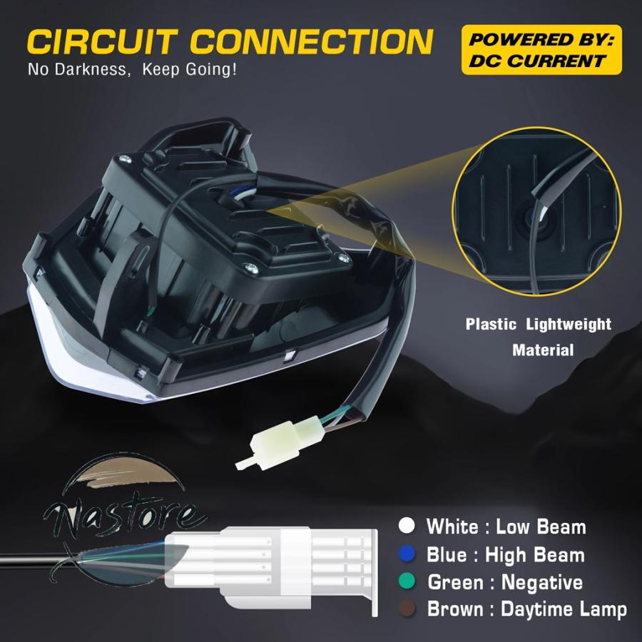 並行輸入品 バイク ヘッドライト ヘッド ライト パワーゾーン-汎 二輪