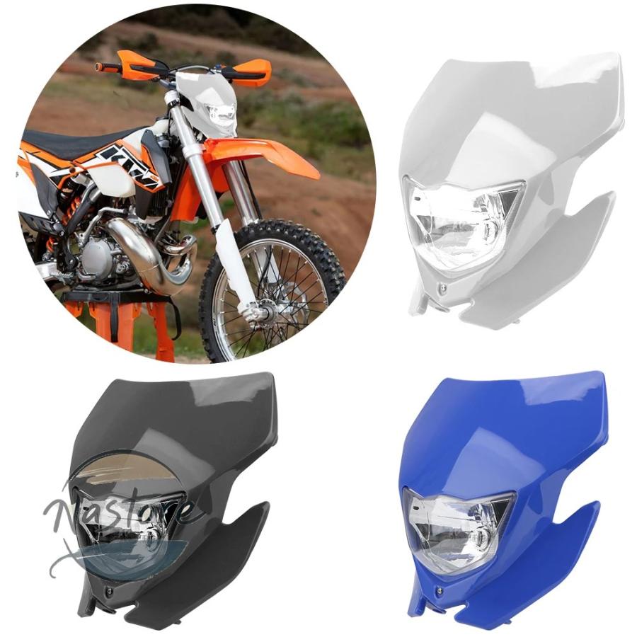 並行輸入品 バイク ヘッドライト ヘッド ライト 両モトクロス 超 電球 2017 2018 exc xcf sx f dr カスタムパーツ 部品 アクセサリーの画像