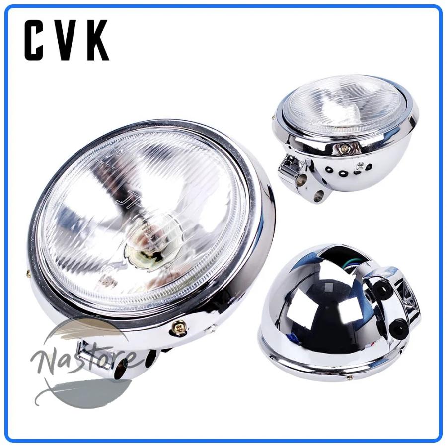 並行輸入品 ホンダ バイク ヘッドライト cvk dc 12v ヘッドランプ ハーレー 883 スティード カスタムパーツ 部品 アクセサリーの画像