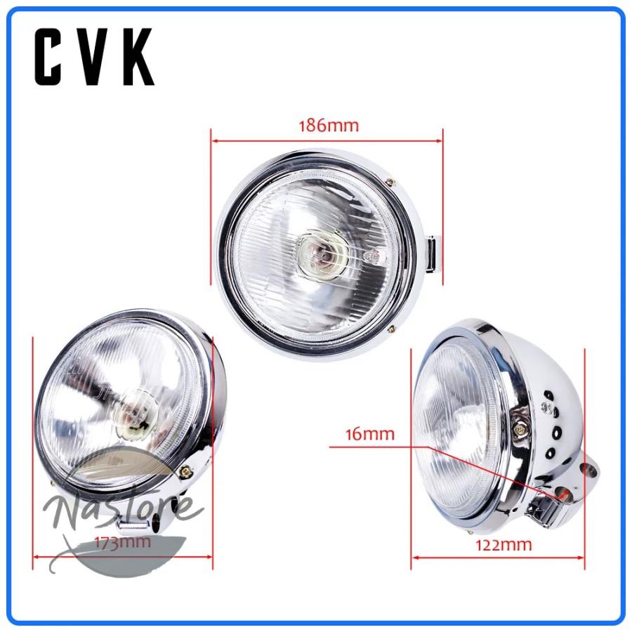 並行輸入品 ホンダ バイク ヘッドライト cvk dc 12v ヘッドランプ ハーレー 883 スティード カスタムパーツ 部品 アクセサリーの画像