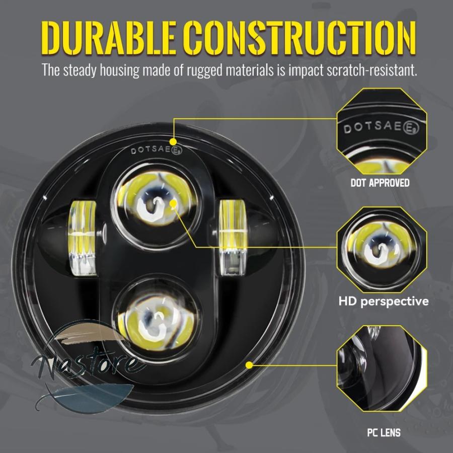 並行輸入品 バイク ヘッドライト 5 3/4インチ led ヘッドランプ 5.75インチ faro moto ライト カスタムパーツ 部品 アクセサリー_14