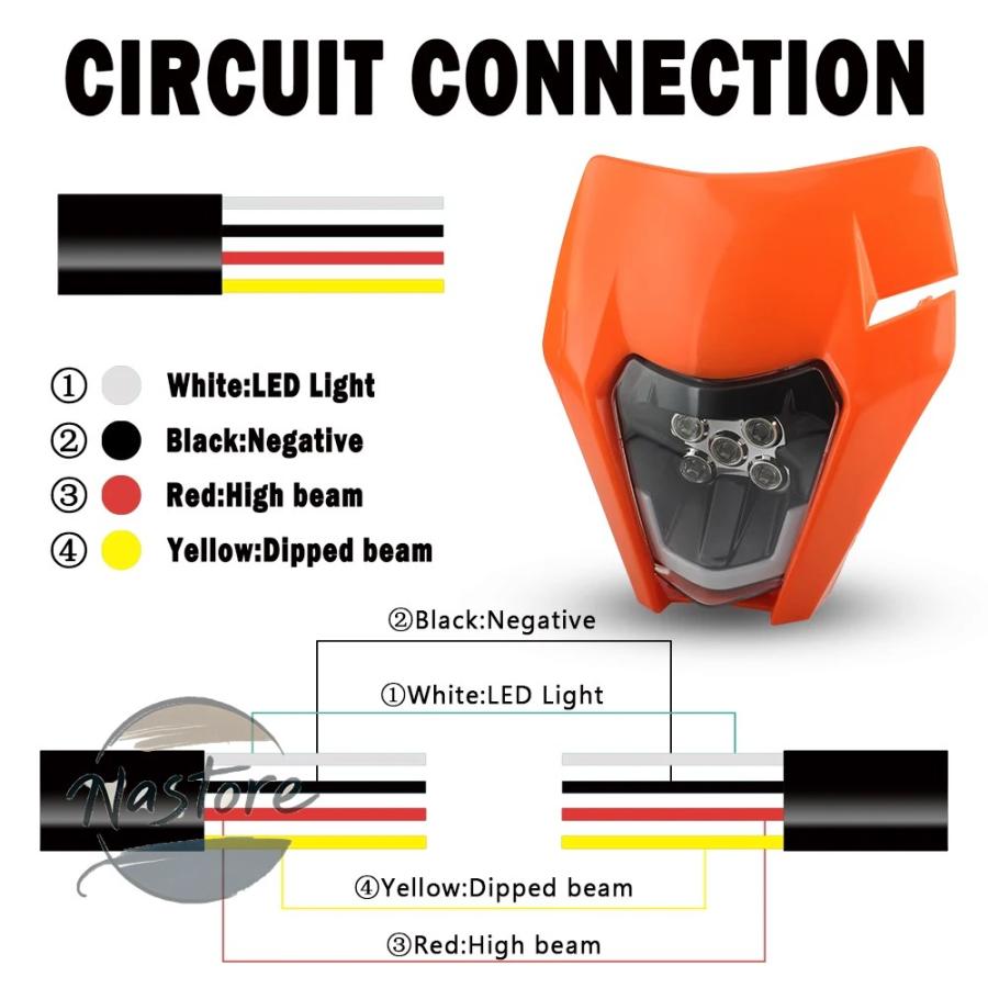 並行輸入品 KTM バイク ヘッドライト exc excf sx sxf xc 125 150 250 300 350 450 530 ヘッドランプ カスタムパーツ 部品 アクセサリー_4