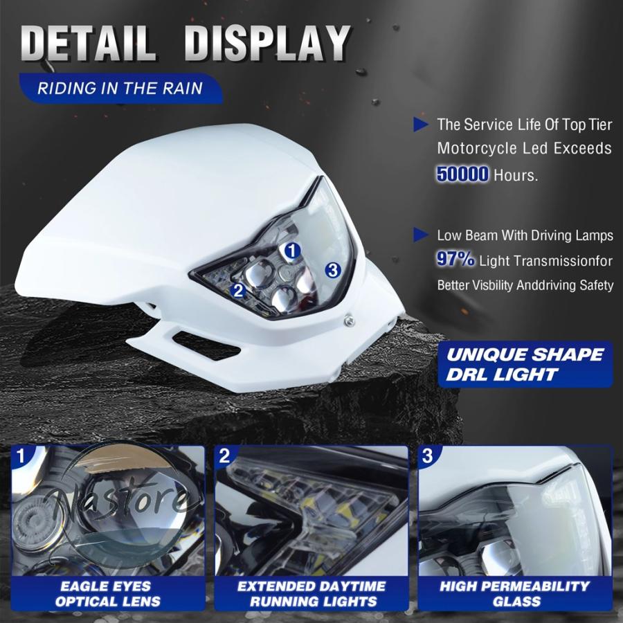 並行輸入品 w250f ヤマハ バイク ヘッドライト ヘッド ライト パワーゾーン 自転 wr450f yz250f yz450f 250f 450f mx エンデューロ カスタムパーツ 部品_4