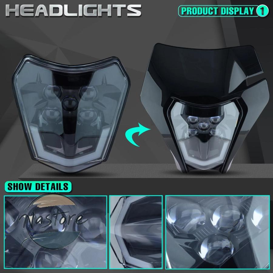 ブランド登録なし - 並行輸入品 自動二輪車 前照灯 上端 第一人者 x 原動機 led ともし火 照明ランプ スーパーモトフェアリング ktm exc sxf マクスウェル ダート カスタム一部分 部分品