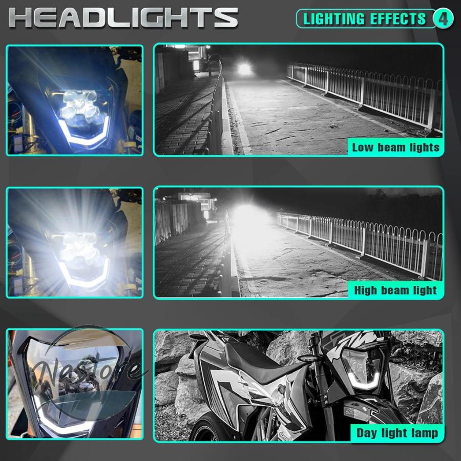 ブランド登録なし - 並行輸入品 自動二輪車 前照灯 上端 第一人者 x 原動機 led ともし火 照明ランプ スーパーモトフェアリング ktm exc sxf マクスウェル ダート カスタム一部分 部分品