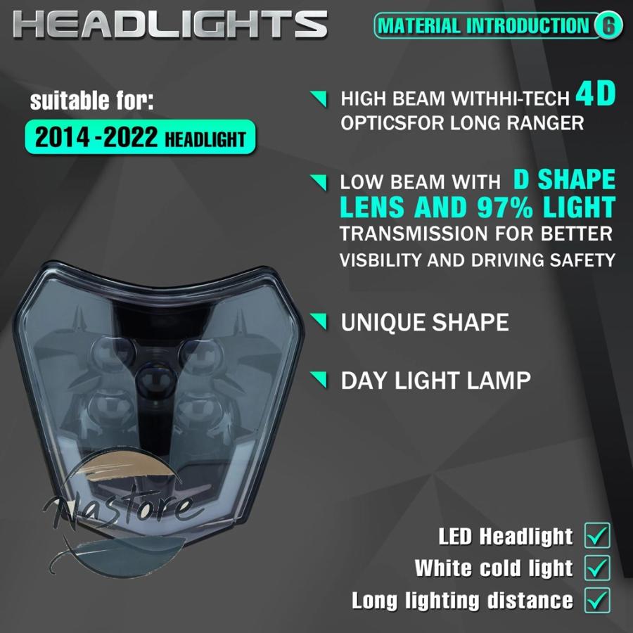 ブランド登録なし - 並行輸入品 自動二輪車 前照灯 上端 第一人者 x 原動機 led ともし火 照明ランプ スーパーモトフェアリング ktm exc sxf マクスウェル ダート カスタム一部分 部分品
