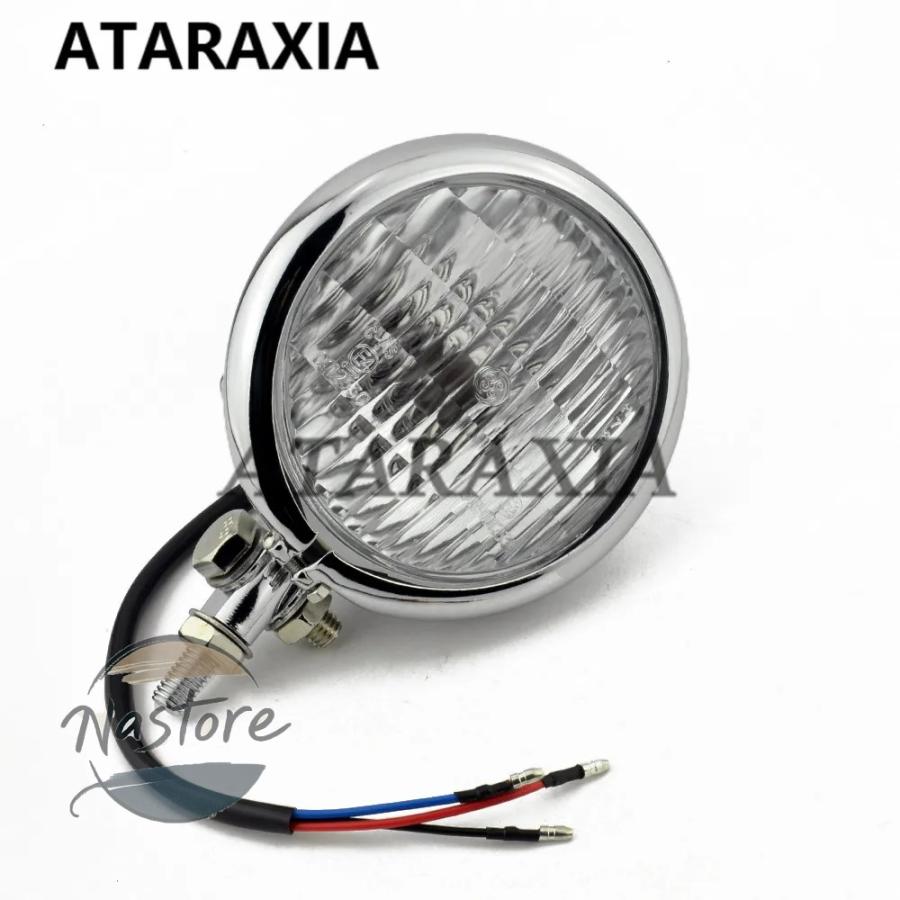 並行輸入品 h4 バイク ヘッドライト バルブ ラウンド型 レトロ 12v ヘッドランプ カスタムパーツ 部品 アクセサリー_3