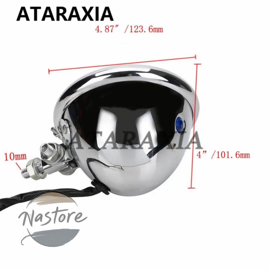 並行輸入品 h4 バイク ヘッドライト バルブ ラウンド型 レトロ 12v ヘッドランプ カスタムパーツ 部品 アクセサリー_6