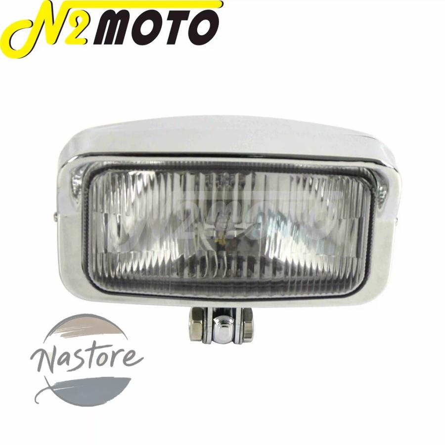 並行輸入品】バイク ヘッドライト フロント ヘッド クローム