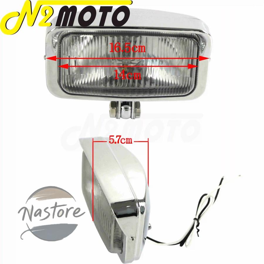 並行輸入品】バイク ヘッドライト フロント ヘッド クローム