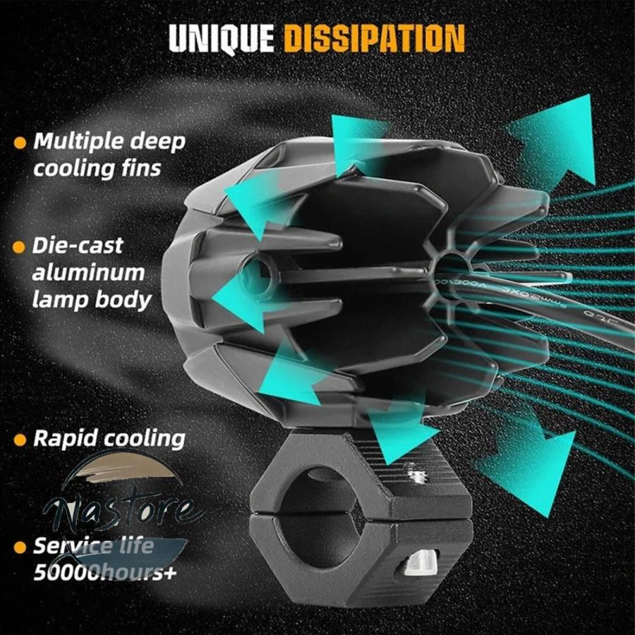並行輸入品 バイク フォグランプ ヘッドライト ウインカー ヘッド ライト 12d 超高輝度補助 led スポットライトモト カワサキ suv カスの画像