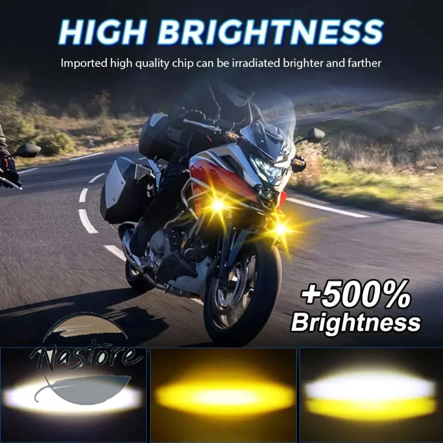 並行輸入品 バイク フォグランプ ヘッドライト ウインカー ヘッド ライト 12d 超高輝度補助 led スポットライトモト カワサキ suv カスの画像