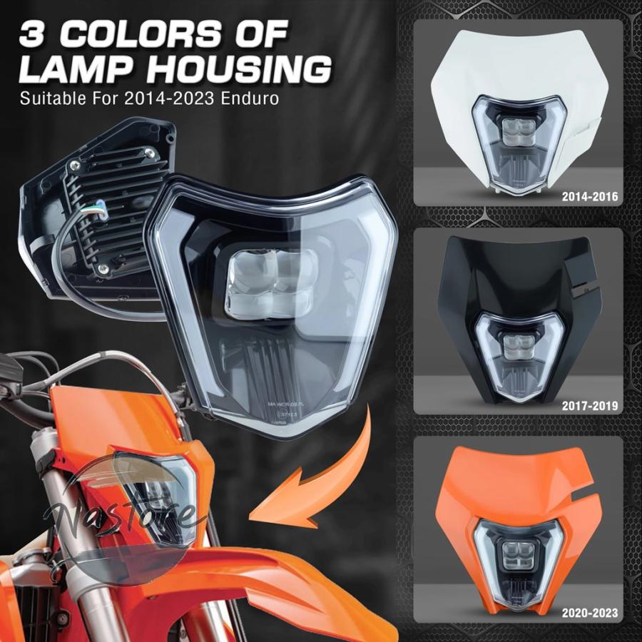 並行輸入品 バイク ヘッドライト ヘッド ライト ktm exc sxf xcw mx 2014 2023 ランプランプライトスーパーモトダート カスタムパーツ 部品 アクセサリー_16