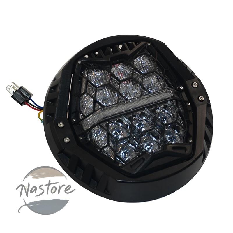 並行輸入品 バイク ヘッドライト led ラウンド型 7インチ ヘッドランプ ハウジング カスタムパーツ 部品 アクセサリー_5