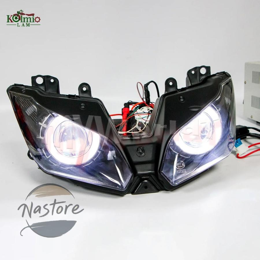 並行輸入品 バイク ヘッド ヘッドライト 部品 カスタムパーツ アクセサリー ライト カワサキ versys 650 1000 2015 2018の画像