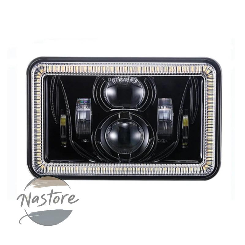 並行輸入品 xr250 ホンダ honda バイク ヘッドライト ヘッド ライト ブラック 4 × 6 インチ led drl ハイロービーム xr400 xr650 カスタムパーツ 部品の画像