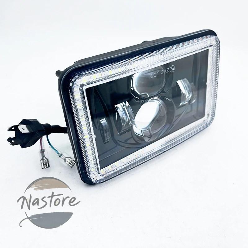 並行輸入品 xr250 ホンダ honda バイク ヘッドライト ヘッド ライト ブラック 4 × 6 インチ led drl ハイロービーム xr400 xr650 カスタムパーツ 部品の画像