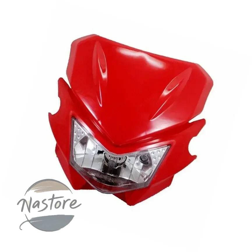 並行輸入品 スズキ suzuki バイク ヘッドライト ヘッド ライト レッド 35 ワットオフロードダート カワサキ ヤマハ カスタムパーツ 部品 アクセサリーの画像