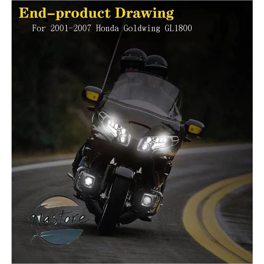 並行輸入品 ホンダ honda バイク フロント ヘッド ヘッドライト ライト 120w ランプ \u0026 ライト54 ワット led フォグランプ glの画像
