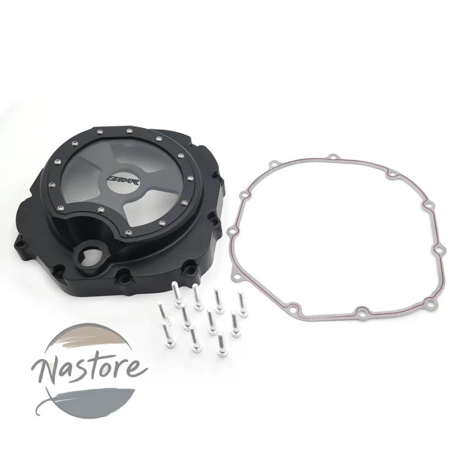 並行輸入品 バイク 部品 カスタムパーツ アクセサリー aftermarket parts カワサキ zx14r zzr1400 2006 2022 black right engine clutch cover see through_13