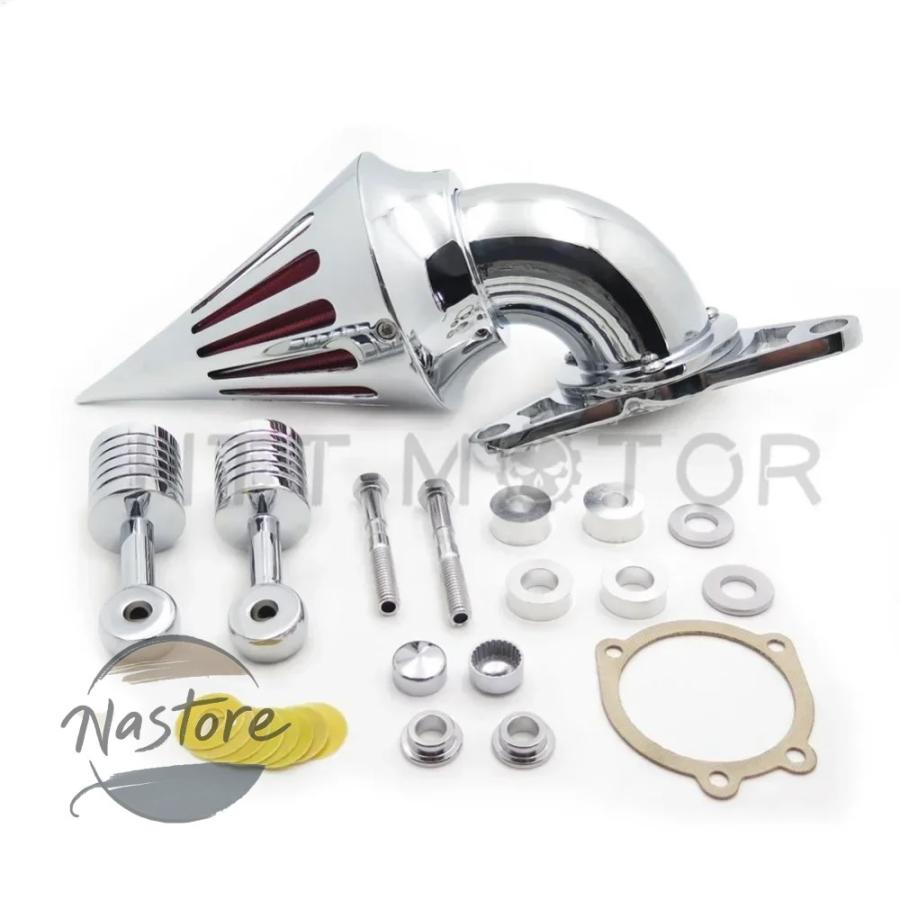 並行輸入品 クローム e black air cleaner filter for 2001 2009 ハーレー davidson ソフテイル fat boy ダイナ street bob wide glide 部品 カスタムパーツ_8