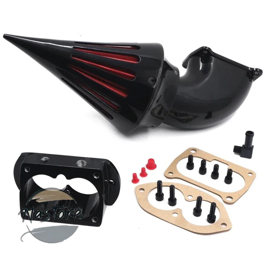 並行輸入品 バイク 部品 カスタムパーツ アクセサリー black spike air intake cleaner for 2002 2009 カワサキ バルカン 1500 1600 mean streak parts_7