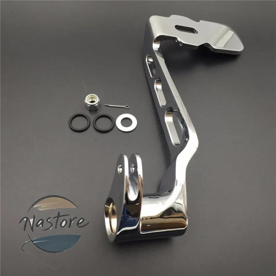 並行輸入品 バイク カスタムパーツ カスタム aftermarket parts クローム ed billet rear brake pedal foot lever three hollow out カスタムパーツ 部品_1