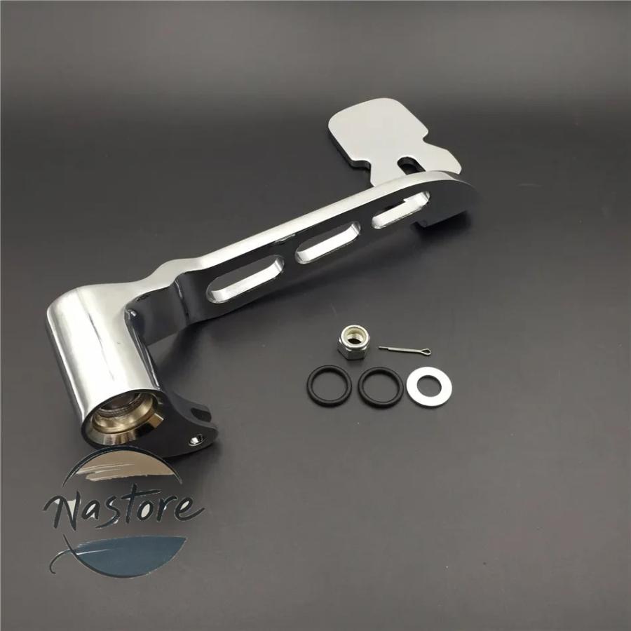 並行輸入品 バイク カスタムパーツ カスタム aftermarket parts クローム ed billet rear brake pedal foot lever three hollow out カスタムパーツ 部品_2