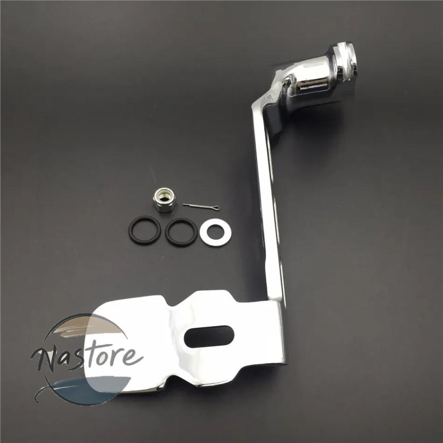 並行輸入品 バイク カスタムパーツ カスタム aftermarket parts クローム ed billet rear brake pedal foot lever three hollow out カスタムパーツ 部品_3
