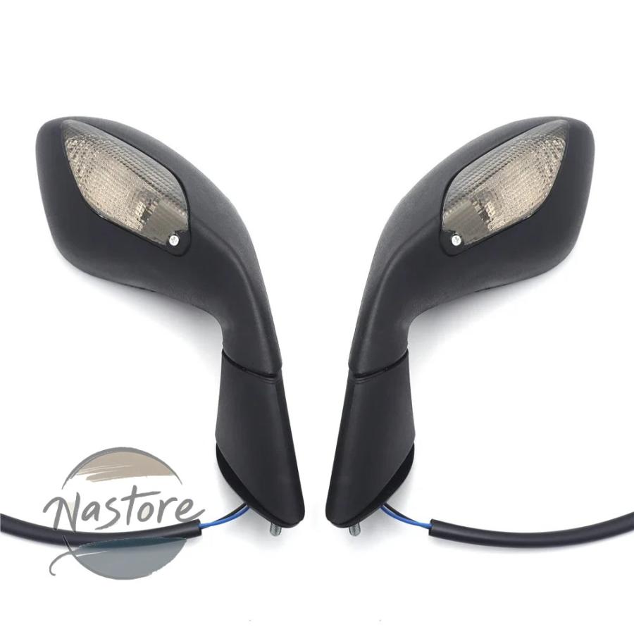 並行輸入品 バイク turn signal rear view mirrors for aprilia 2004 2008 rsv 1000 2007 mille r black free shipping カスタムパーツ 部品 アクセサリー_3