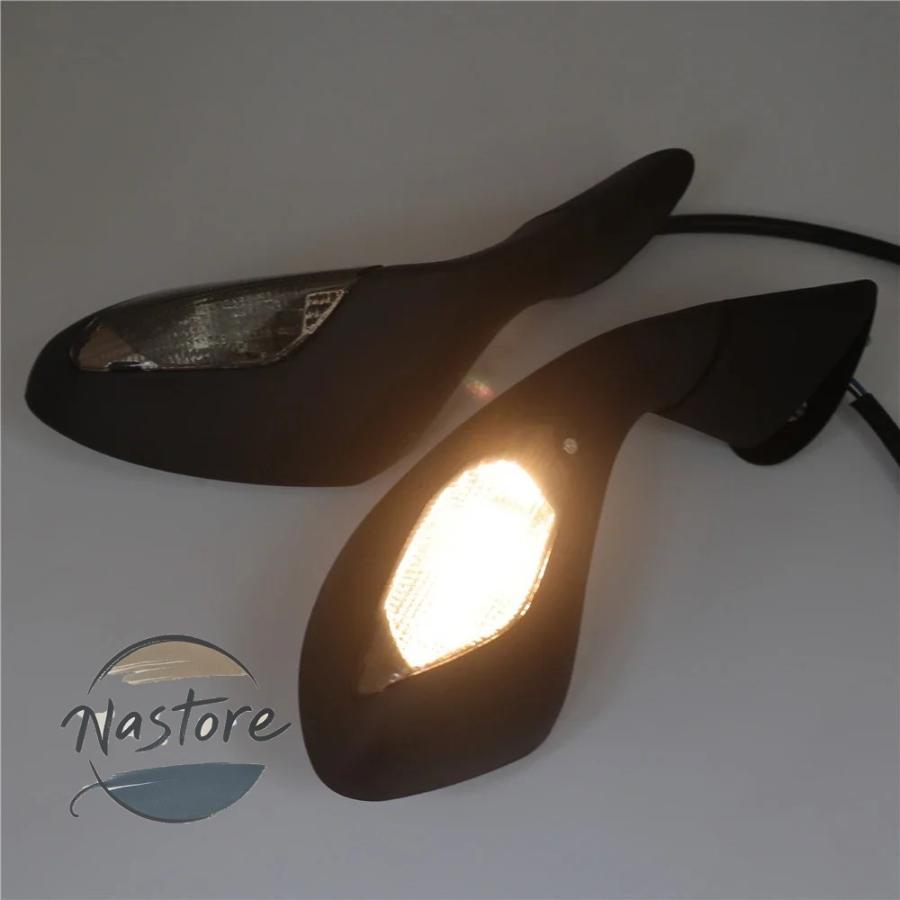 並行輸入品 バイク turn signal rear view mirrors for aprilia 2004 2008 rsv 1000 2007 mille r black free shipping カスタムパーツ 部品 アクセサリー_4