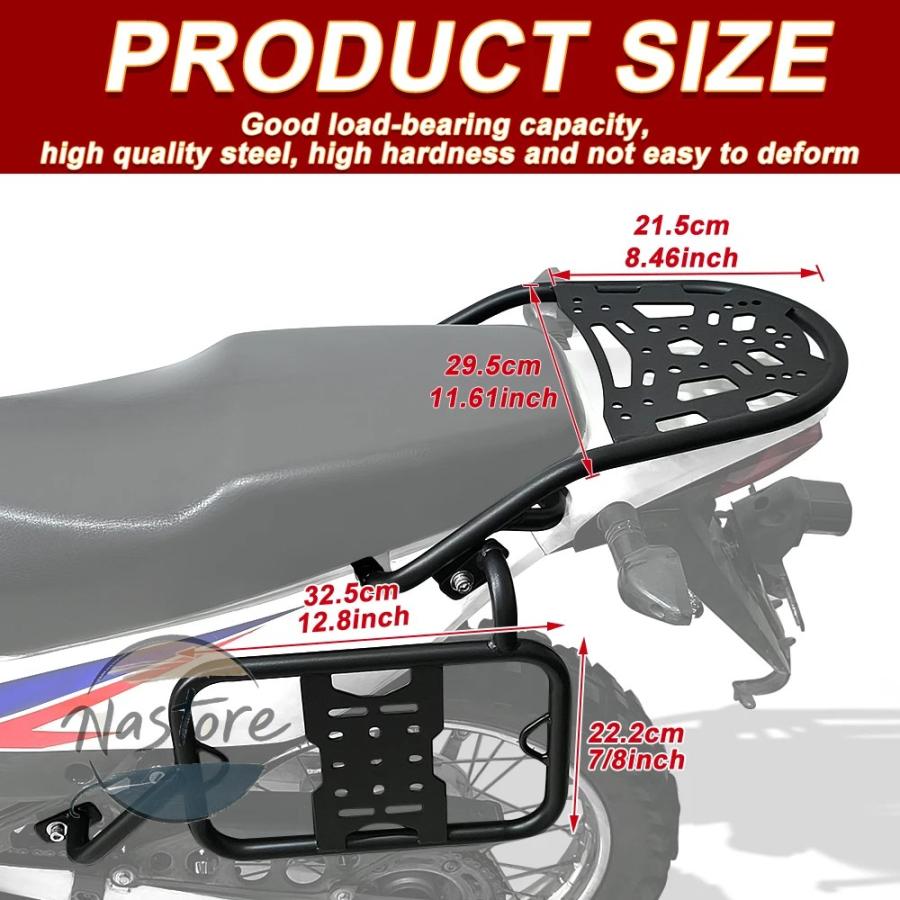 並行輸入品 ホンダ honda バイク リア 部品 カスタムパーツ アクセサリー xr150l 2014 2023 ラゲッジラック サドルバッグサポートラック パニエラックの画像