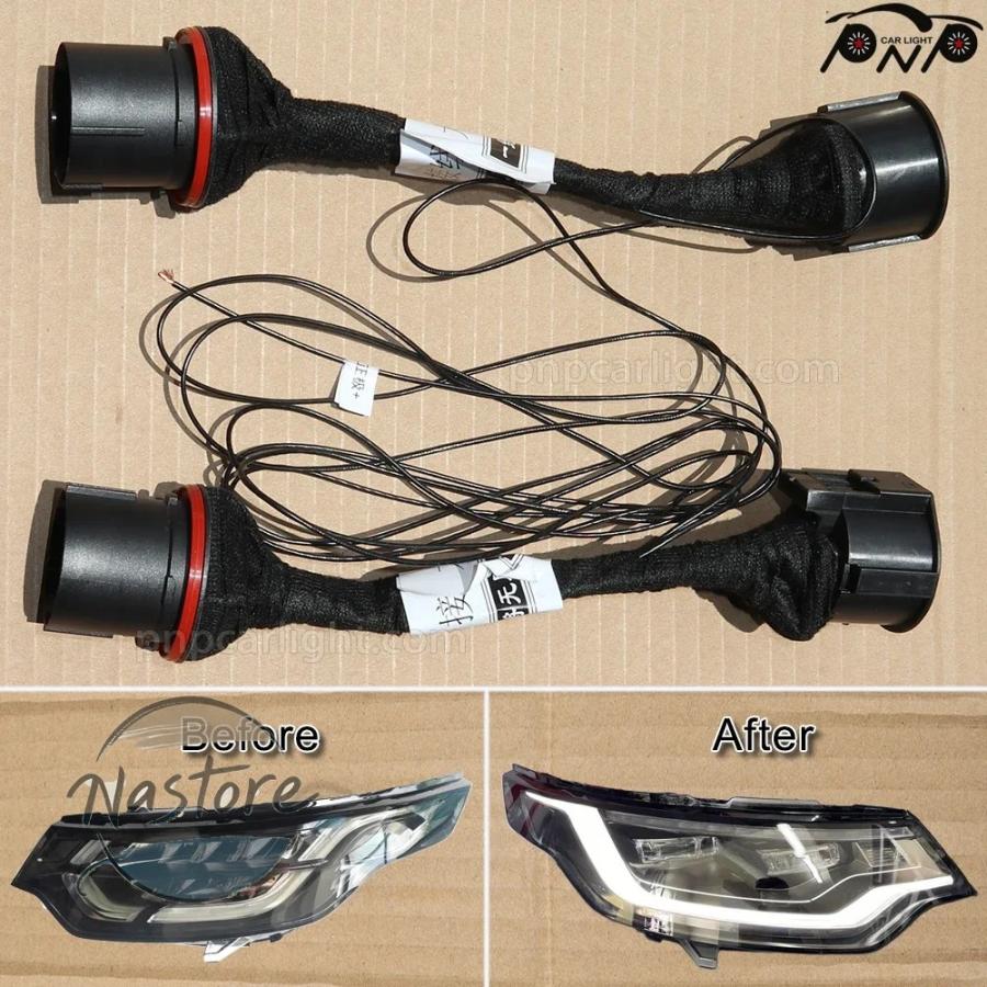 並行輸入品 ランドローバー ヘッド アップグレード ヘッドライト ライト ディスカバリー5 ライトハーネス 2017年ハロゲン 2020年キセノン lr085636 lr085637の画像
