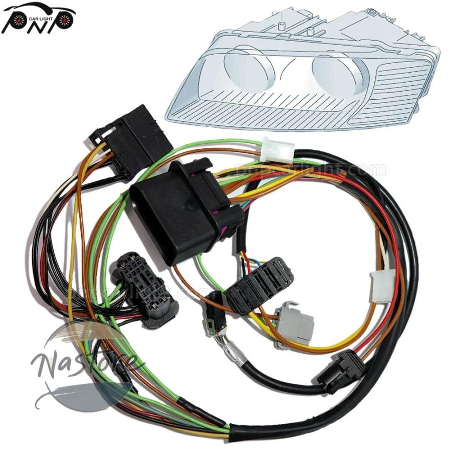 並行輸入品 アウディ audi ヘッド ヘッドライト ライト afs キセノンライトインナー配線ハーネス a8 2005-2010 4e0941003bm 4e0941004bm 4e0941029bpの画像