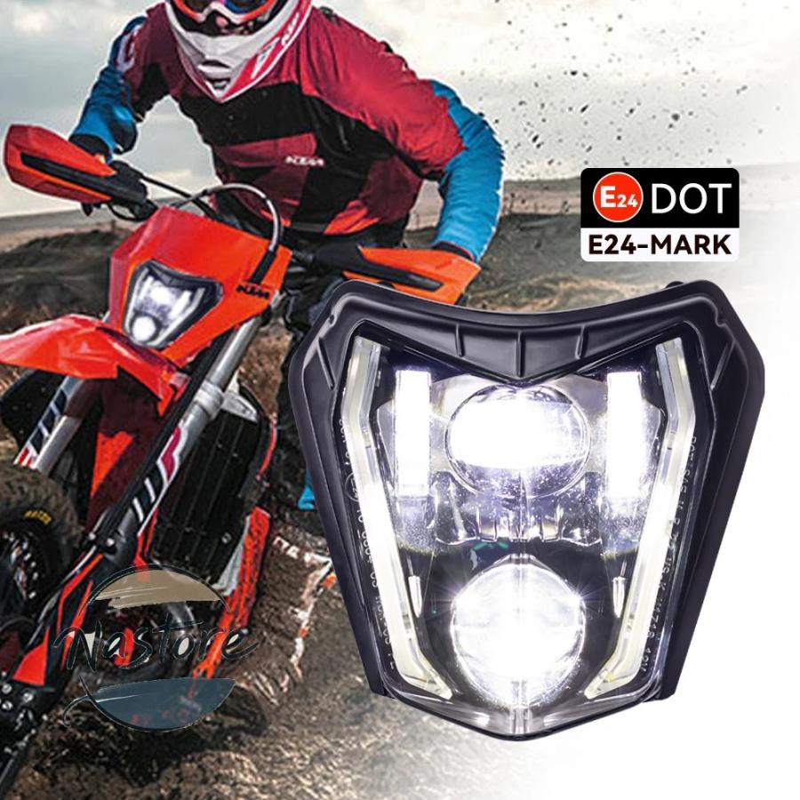 並行輸入品 e24 バイク ヘッドライト ヘッド ライト led ランプ drl exc excf sx sxf xc 125 150 505 525 530 カスタムパーツ 部品 アクセサリー_11
