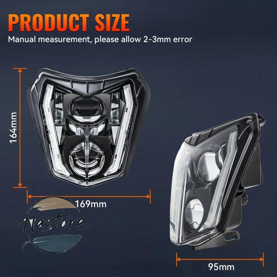 並行輸入品 e24 バイク ヘッドライト ヘッド ライト led ランプ drl exc excf sx sxf xc 125 150 505 525 530 カスタムパーツ 部品 アクセサリー_12