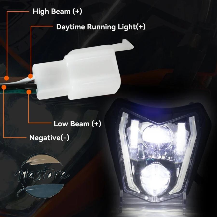 並行輸入品 e24 バイク ヘッドライト ヘッド ライト led ランプ drl exc excf sx sxf xc 125 150 505 525 530 カスタムパーツ 部品 アクセサリー_13