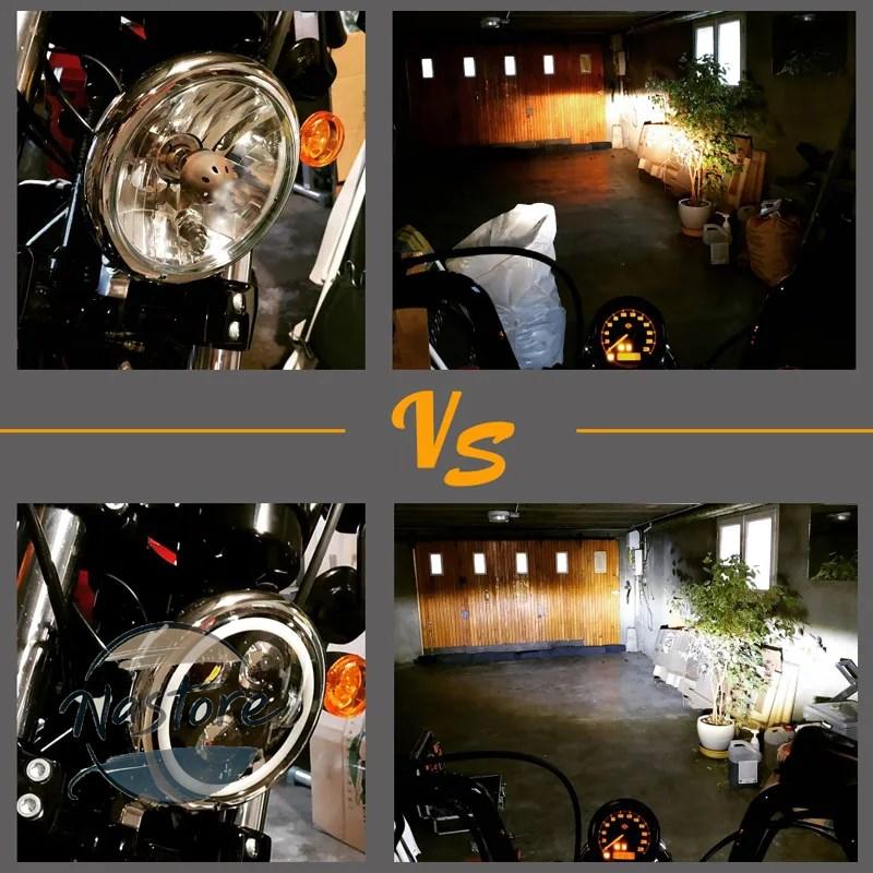 並行輸入品 ヘッド ヘッドライト ライト 2x 5.75インチ led ハイ/ロービーム ハロー スピードトリプル \u0026 ストリートトリプル サンダー 5 3/4インチ_13