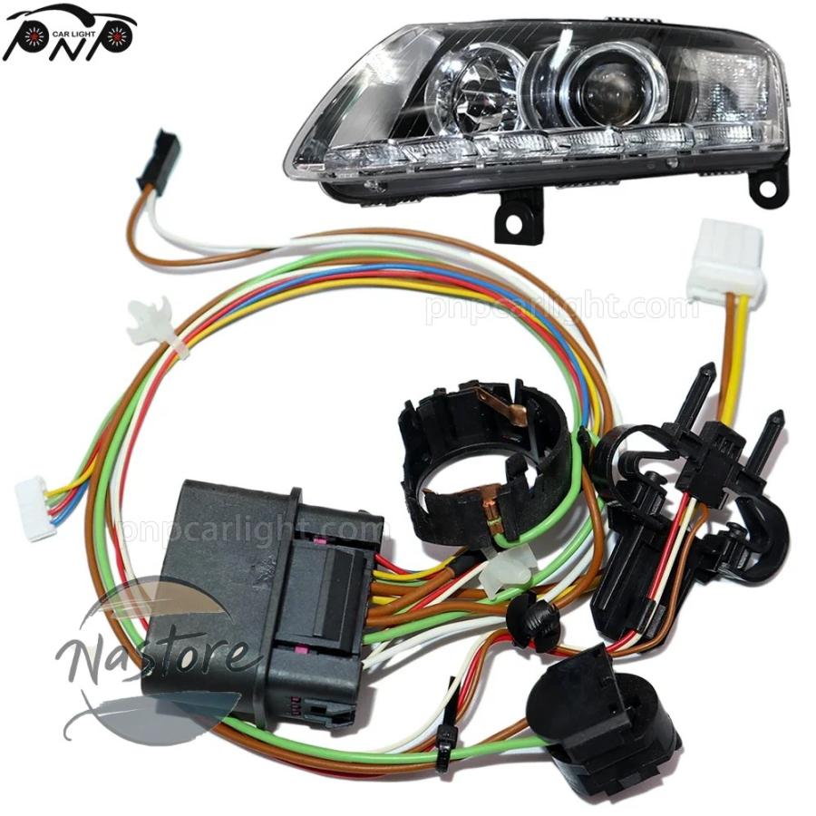 並行輸入品 アウディ audi ヘッド ヘッドライト ライト a6 2007-2011 4f0941030dj 4f0941030dk 4f0941030es 4f0941030et キセノンライトインナー配線ハーネスの画像