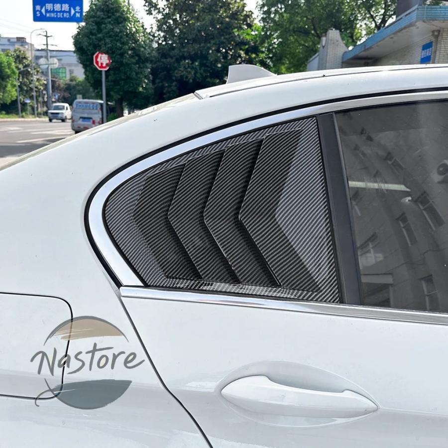 並行輸入品 BMW リア カスタム 5シリーズ f10 クォーターウィンドウルーバー ペア サイドシャッター ブラインドカバ??ートリム 525i 530i 2011-2017_5
