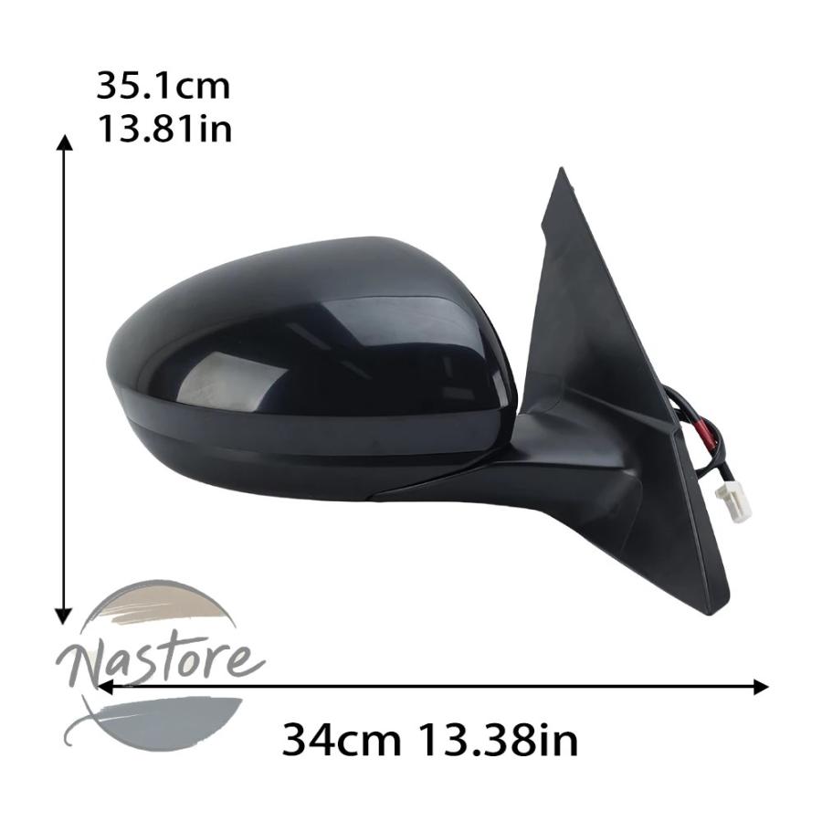 並行輸入品 日産 nissan 3 wire door rearview mirror assembly altima 2019-2024 primer black manual folding wing car accessories 部品 カスタムパーツ_4
