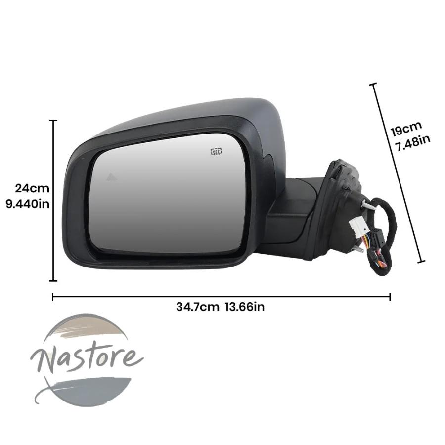 並行輸入品 ジープ 13 pins door rearview mirror assembly grand cherokee wk 2011-2021 with dual plug primer side cars accessories 部品 カスタムパーツ_7